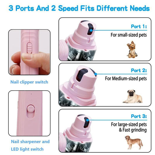 2 In 1 Pet Nail Clippers With Led Light