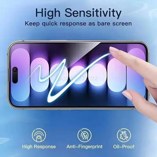 4-In-1 Set: 2 Tempered Glass Privacy Screen Protectors + 2 Camera Lens Protectors
