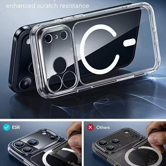 ESR for iPhone 17 Pro Max Case, Camera Control Cover, Compatible with MagSafe Accessories, Military-Grade Drop Protection, Shock-Absorbing Air Guard Corners, Hybrid Series, Clear